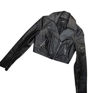 Bebe cropped Leather jacket 🖤